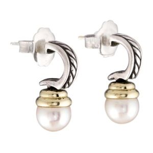 DAVID YURMAN HAMPTON PEARL DROP EARRINGS